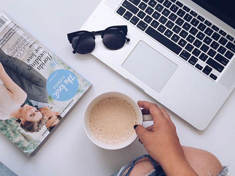 A person at their computer online dating.