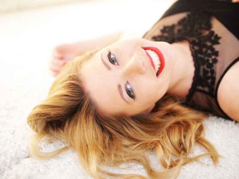 A happy single woman