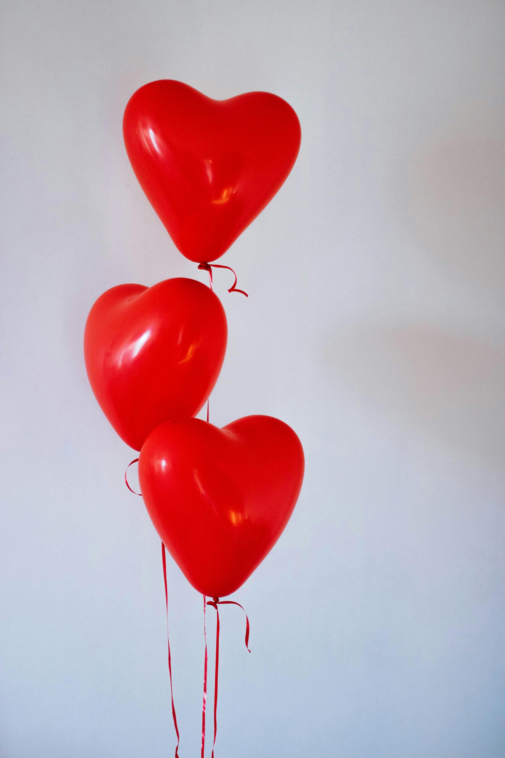 heart shaped valentines day balloons
